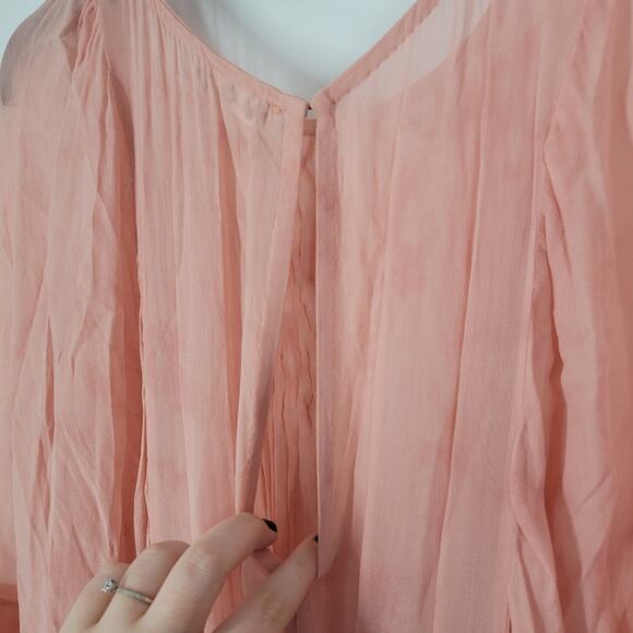 LoveShackFancy Faded Marsala Pleated Noelle Midi Dress S - Picture 11 of 16